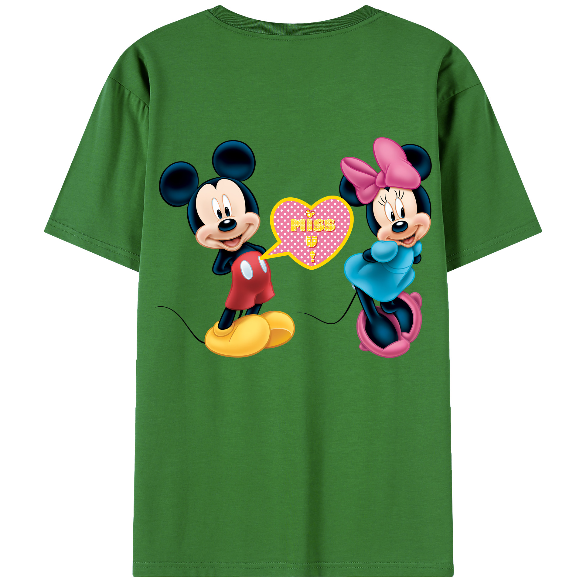 （画像用） ミッキーマウス Mickey Mouse レディース半袖Tシャツ(バックプリント)